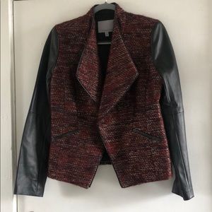 Wool & leather blazer
